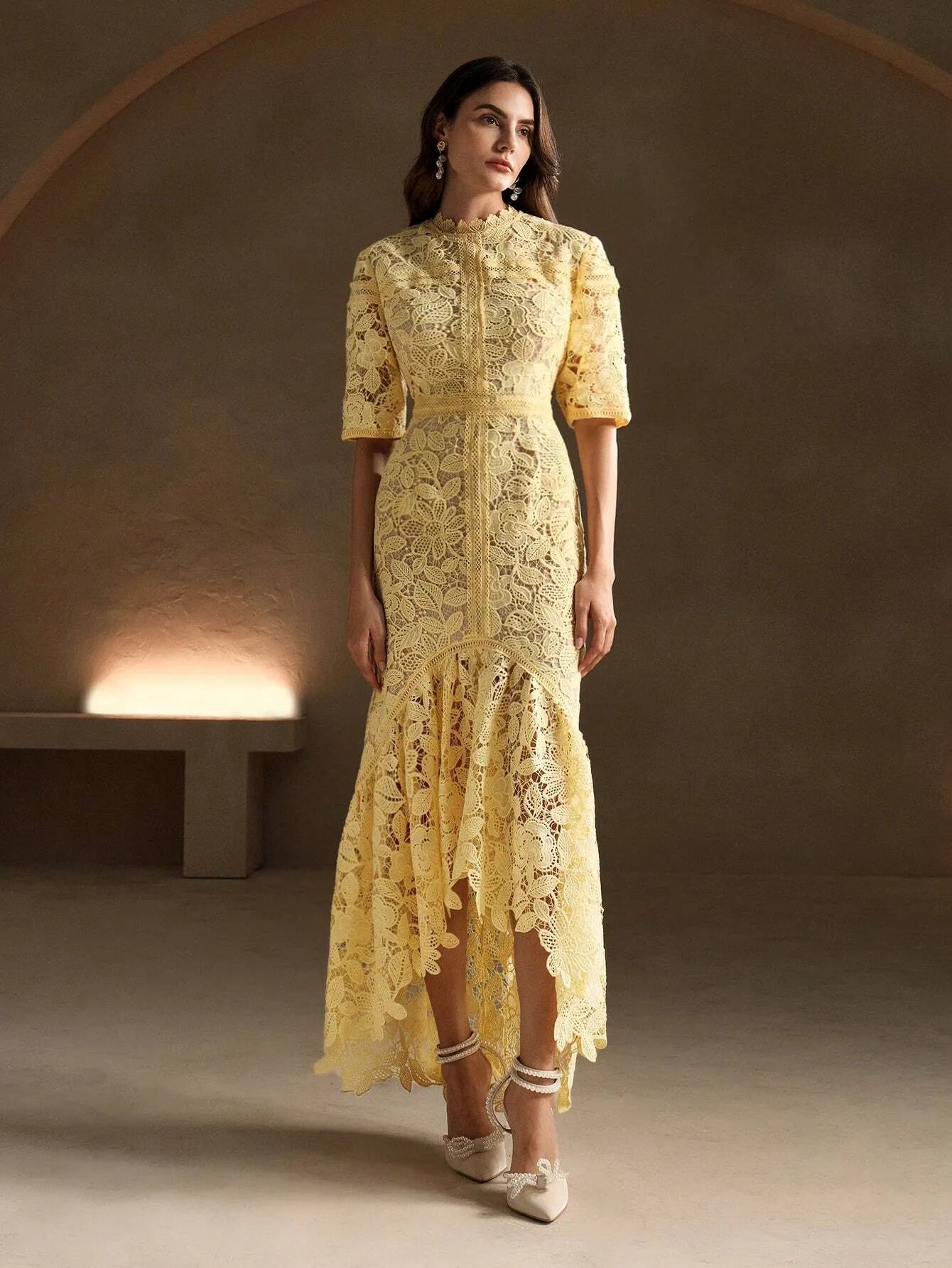 Soluble Lace Mermaid Maxi Dress