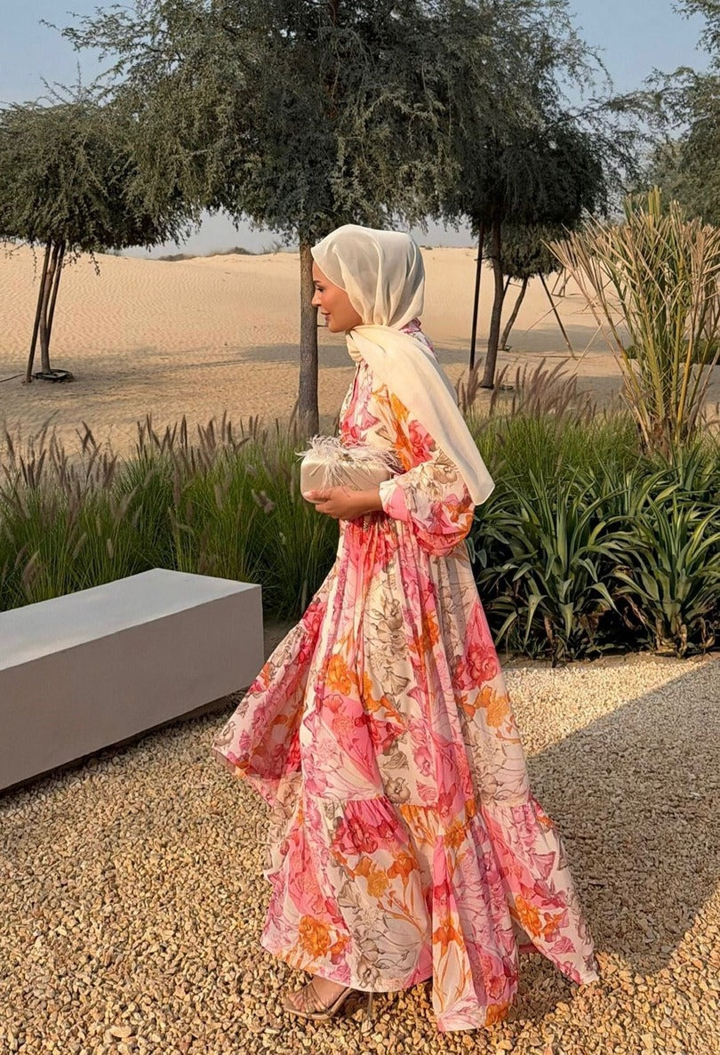 Jeremy Pink Modest Maxi Dress