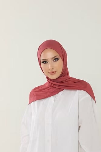 Rose Pink Premium Viscose Jersey Shawl | Luxurious Drape, Non-Slip Fabric