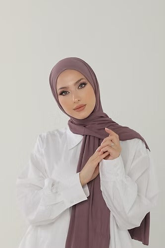 Dusty Purple Premium Viscose Jersey Shawl | Luxurious Drape, Non-Slip Fabric