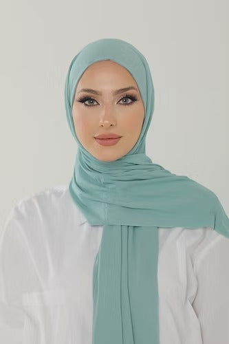 Light Mint Premium Viscose Jersey Shawl | Luxurious Drape, Non-Slip Fabric
