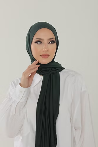 Emerald Green Premium Viscose Jersey Shawl | Luxurious Drape, Non-Slip Fabric