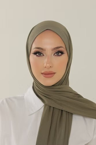 Light Khaki Premium Viscose Jersey Shawl | Luxurious Drape, Non-Slip Fabric