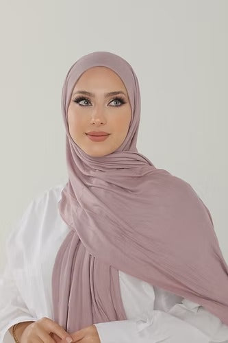 Dusty Lilac Premium Viscose Jersey Shawl | Luxurious Drape, Non-Slip Fabric