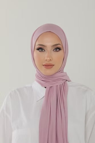 Light Lilac Premium Viscose Jersey Shawl | Luxurious Drape, Non-Slip Fabric