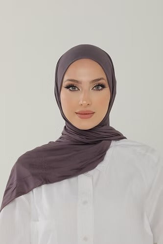 Dusty Purple Premium Viscose Jersey Shawl | Luxurious Drape, Non-Slip Fabric