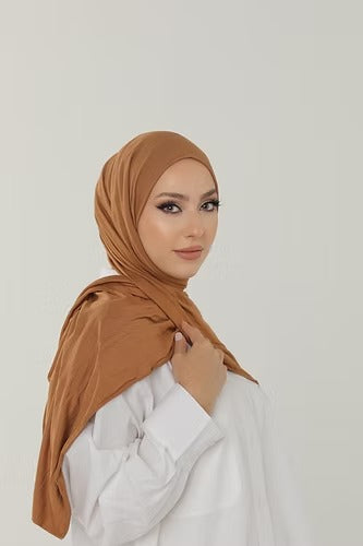 Toffe Nut Latte Premium Viscose Jersey Shawl | Luxurious Drape, Non-Slip Fabric