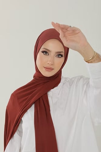 Terracota Premium Viscose Jersey Shawl | Luxurious Drape, Non-Slip Fabric