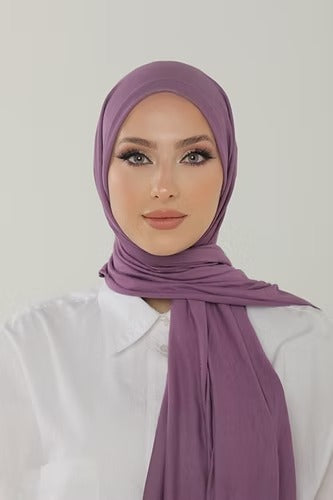 Lilac Premium Viscose Jersey Shawl | Luxurious Drape, Non-Slip Fabric
