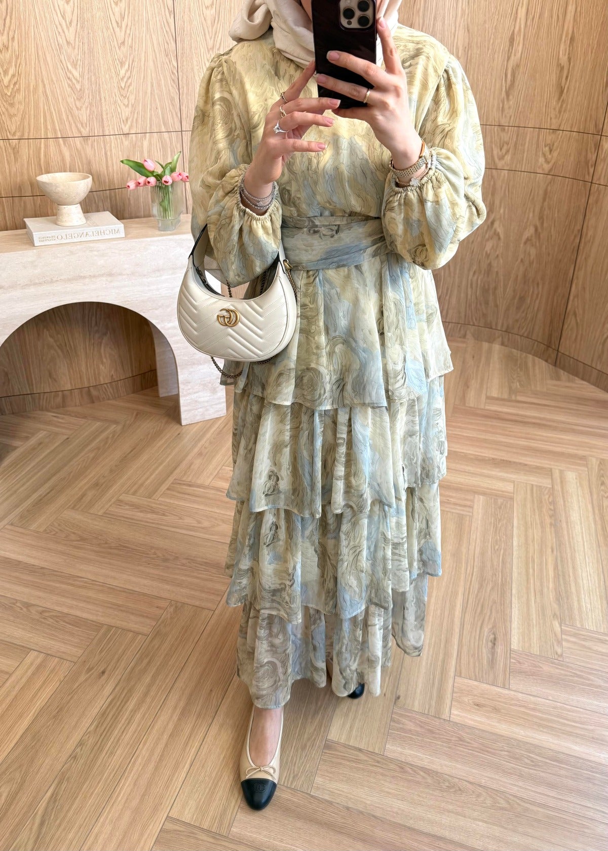 Ella Chiffon Dress – Sage