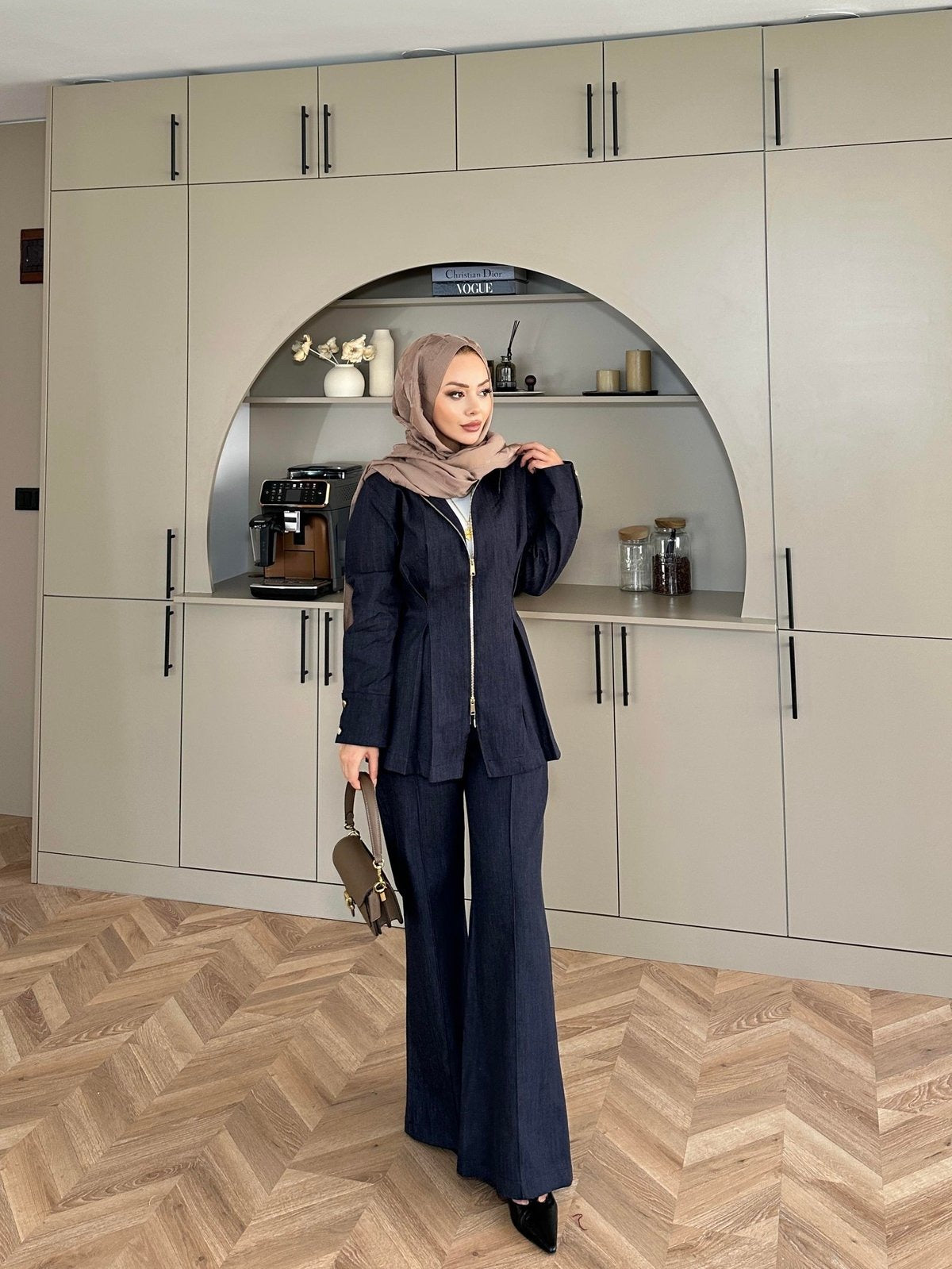 Stylish Denim Two-Piece Coordinated Set