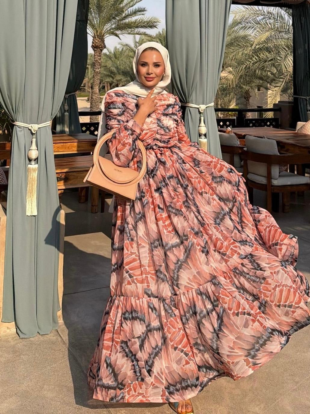 Iris Flowy Dress – Pink