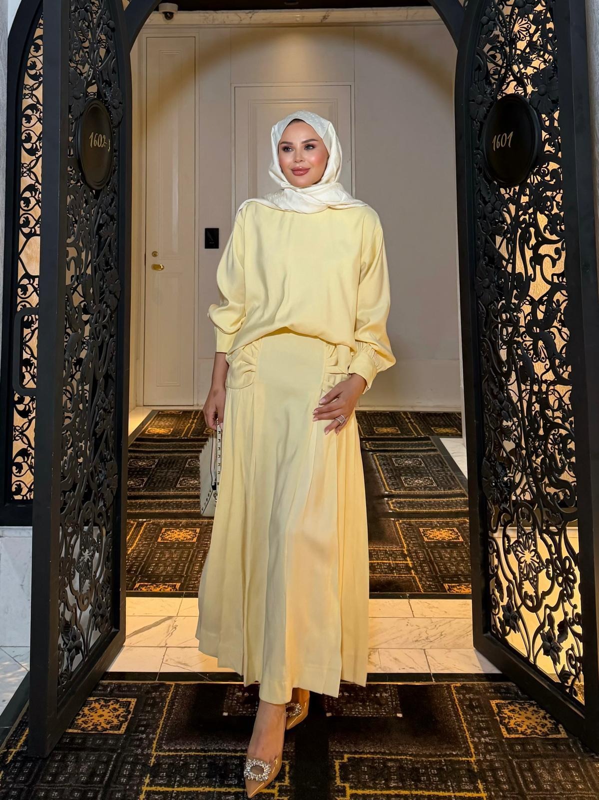 Sofia Maxi Skirt Set – Yellow