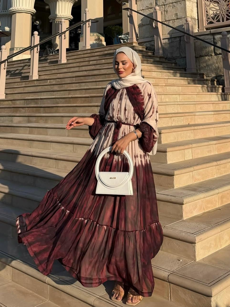 Lilas Flowy Dress – Burgundy