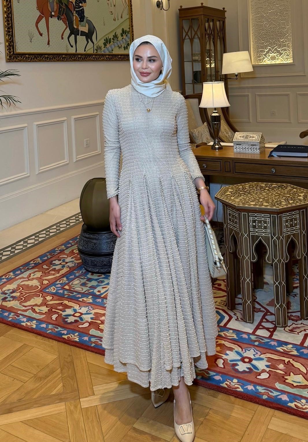 Asos Cream Shimmer Textured Tiered Maxi Dress with Smocked Bodice