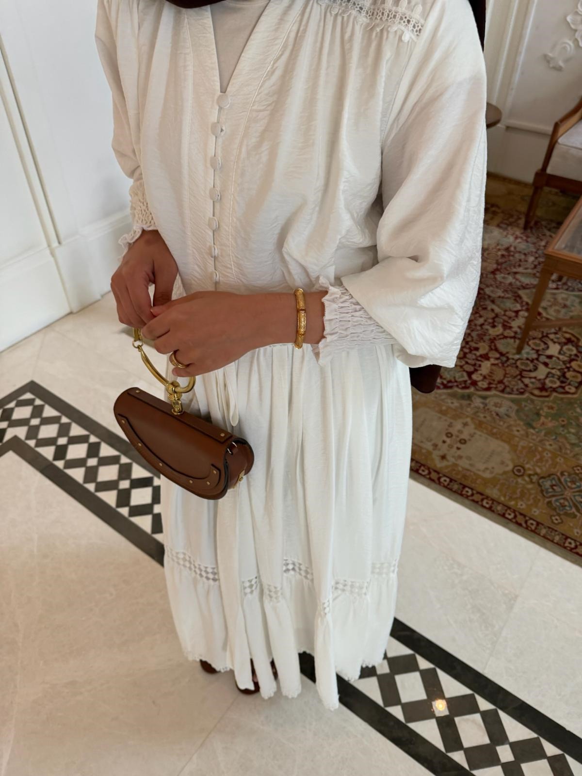 Tiered Boho Lace Trim Co-ord Set with Crochet Waist Belt - Ecrou