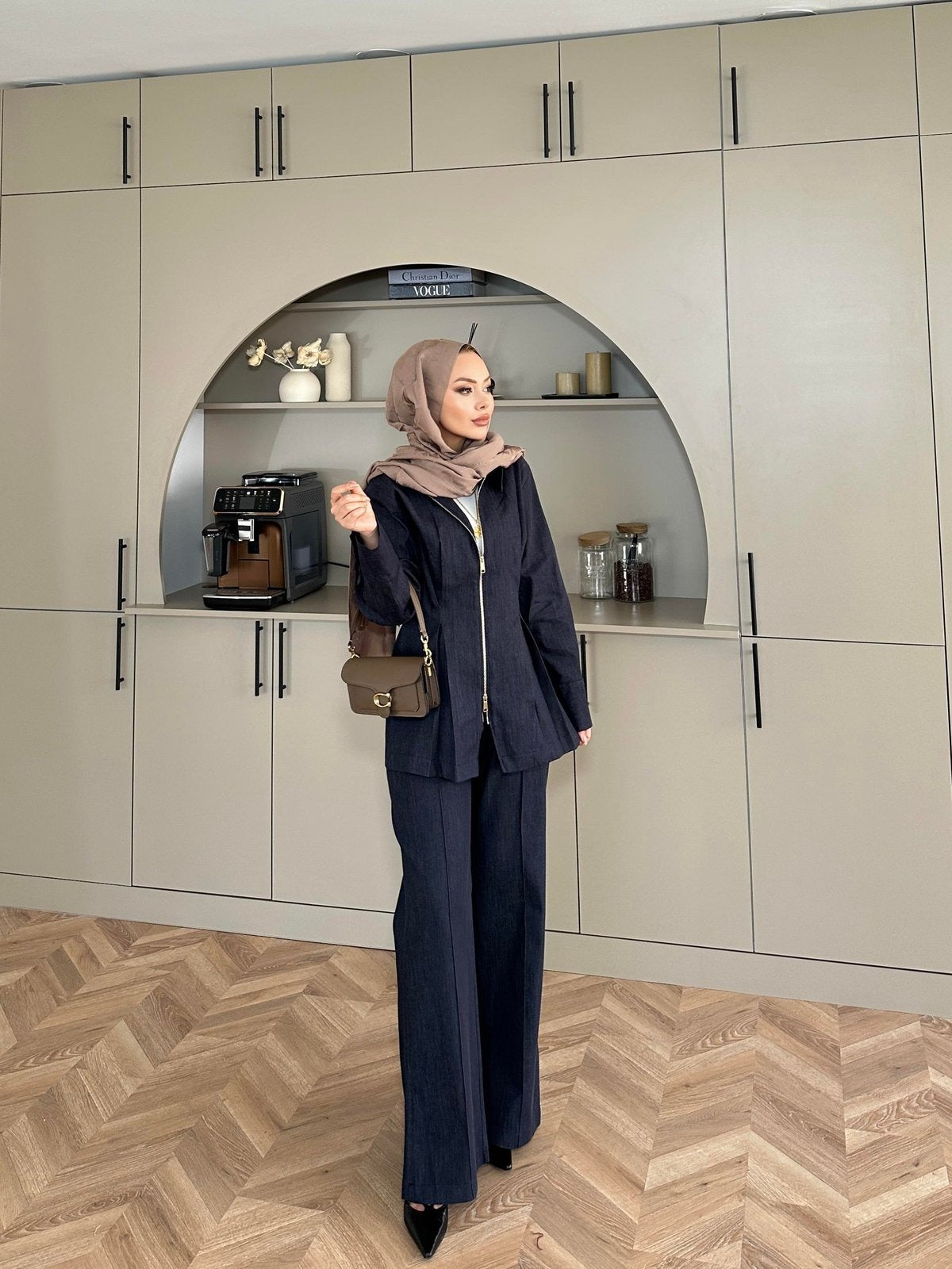 Stylish Denim Two-Piece Coordinated Set