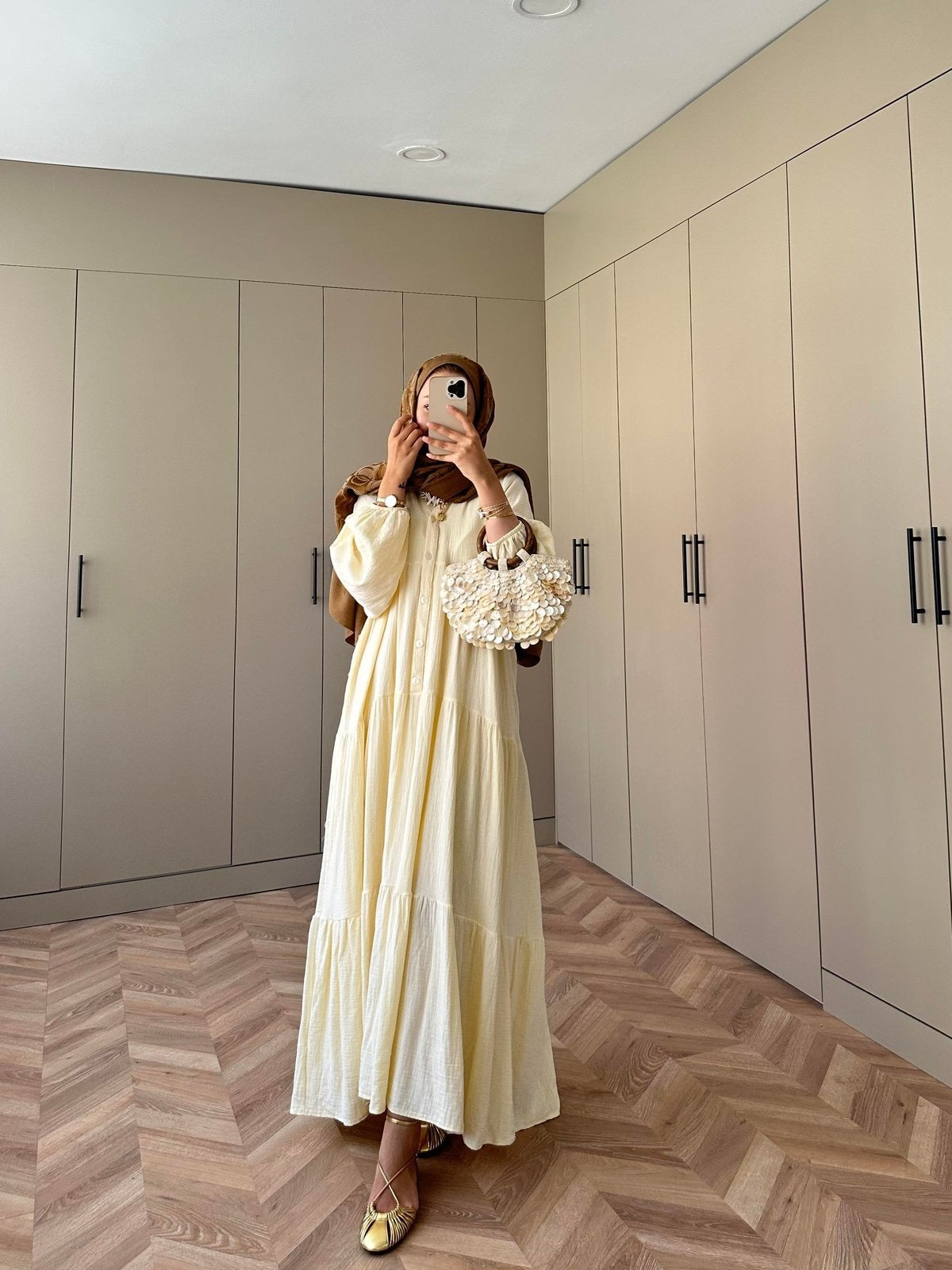 Maxi Muslin Dress - Yellow