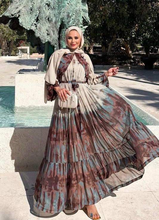 Lilas Flowy Dress – Beige