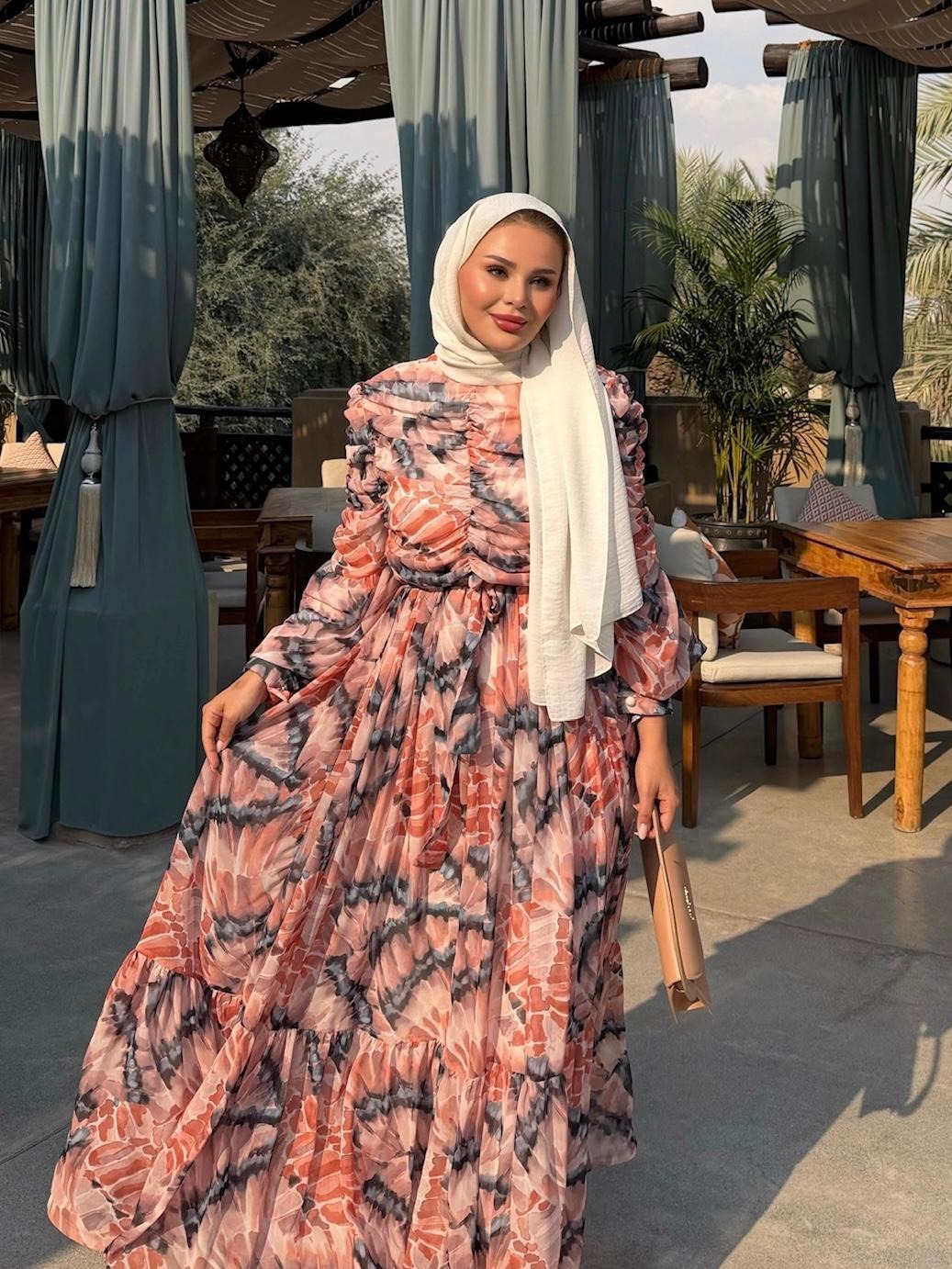 Iris Flowy Dress – Pink