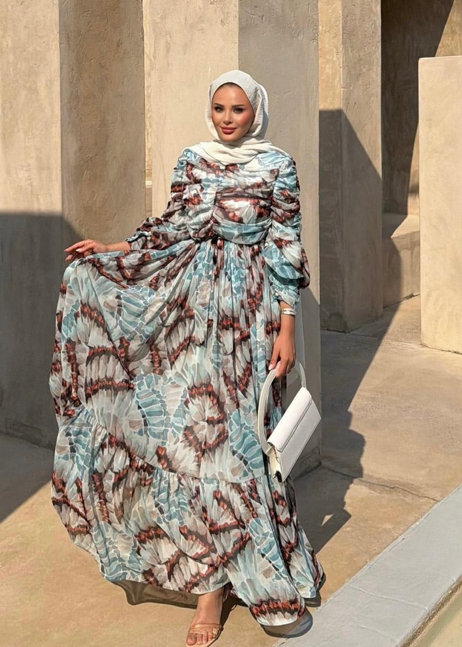 Iris Flowy Dress – Green