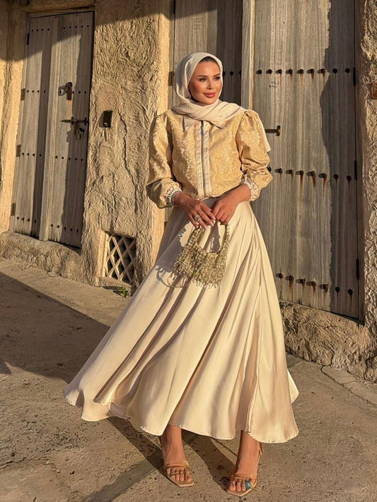 Rosie Skirt Set- Beige