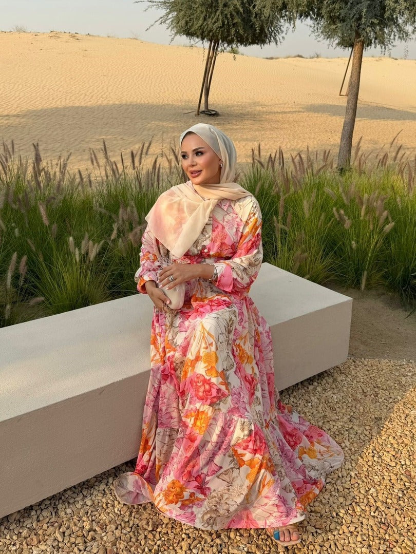 Jeremy Pink Modest Maxi Dress