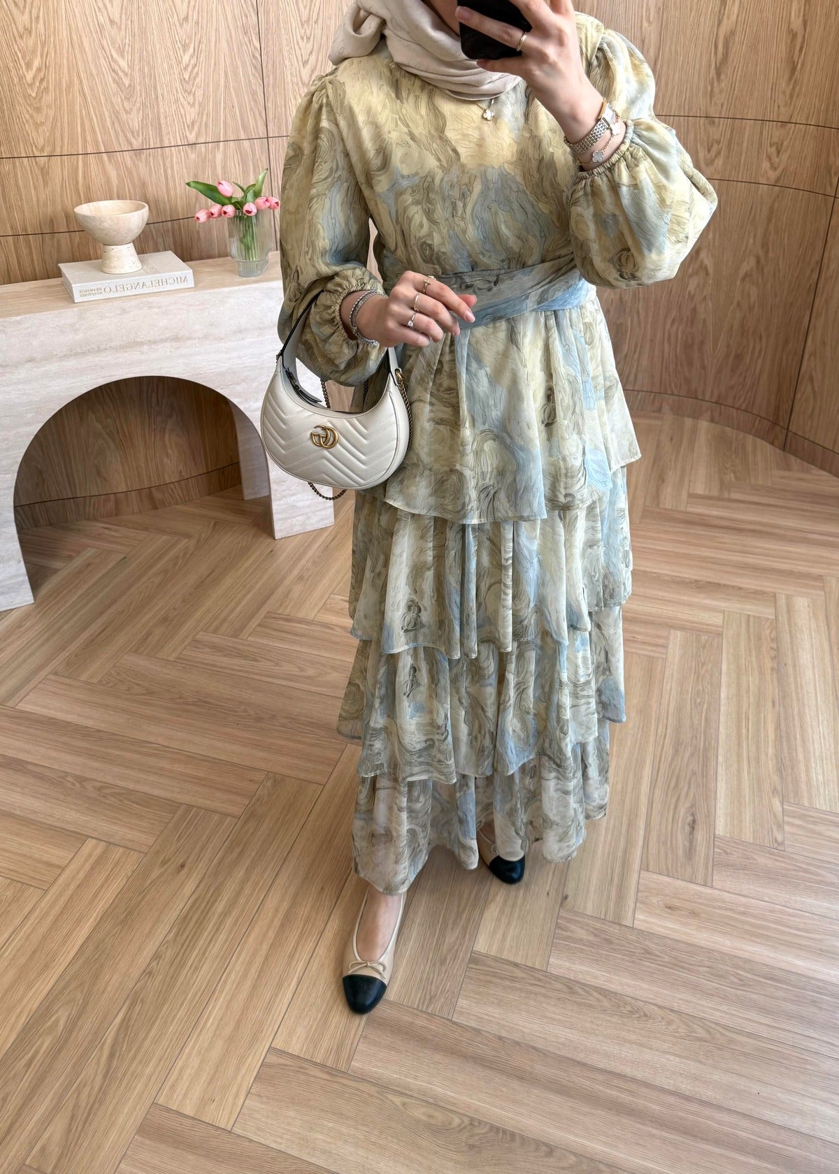 Ella Chiffon Dress – Sage