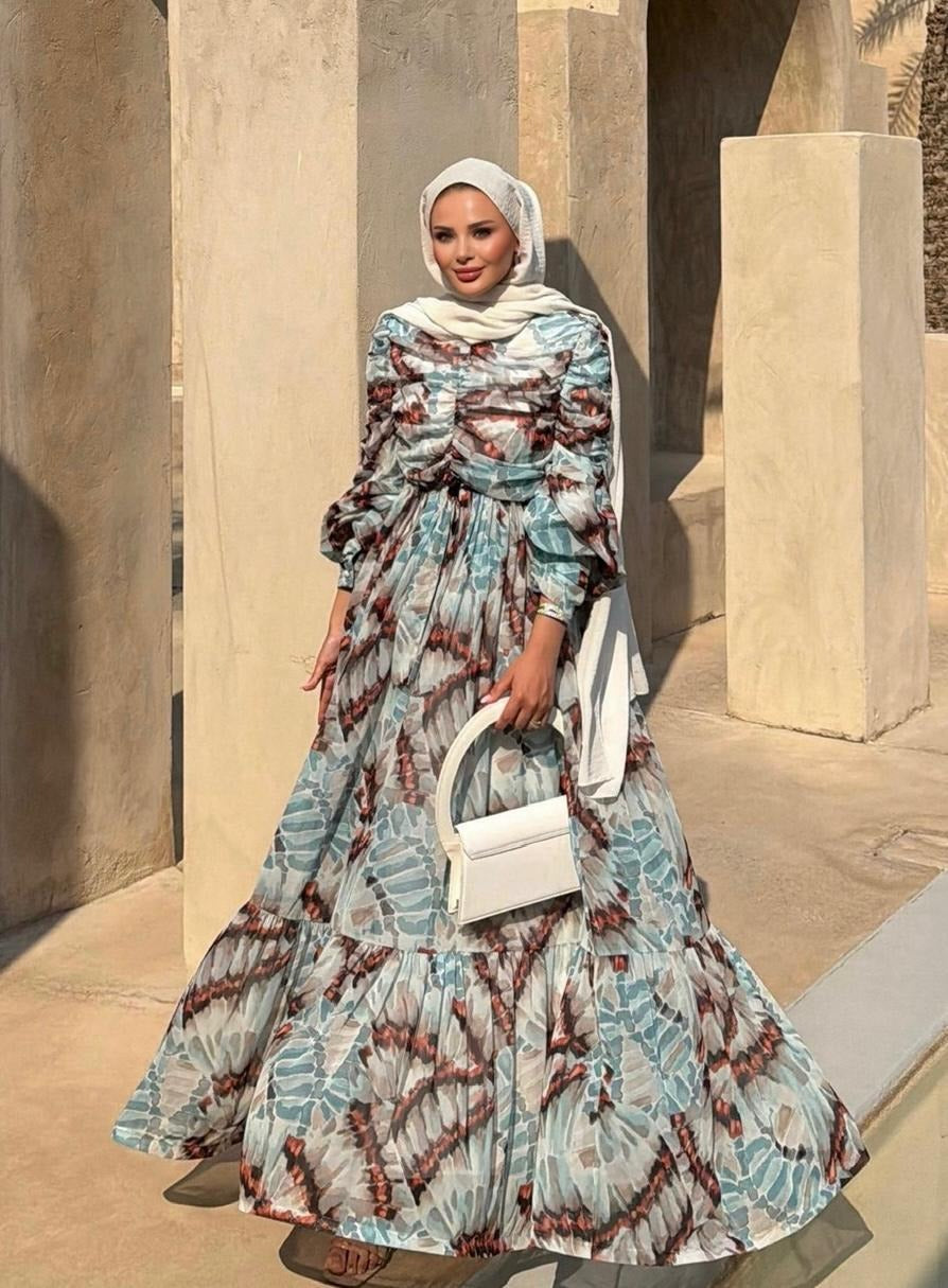 Iris Flowy Dress – Green