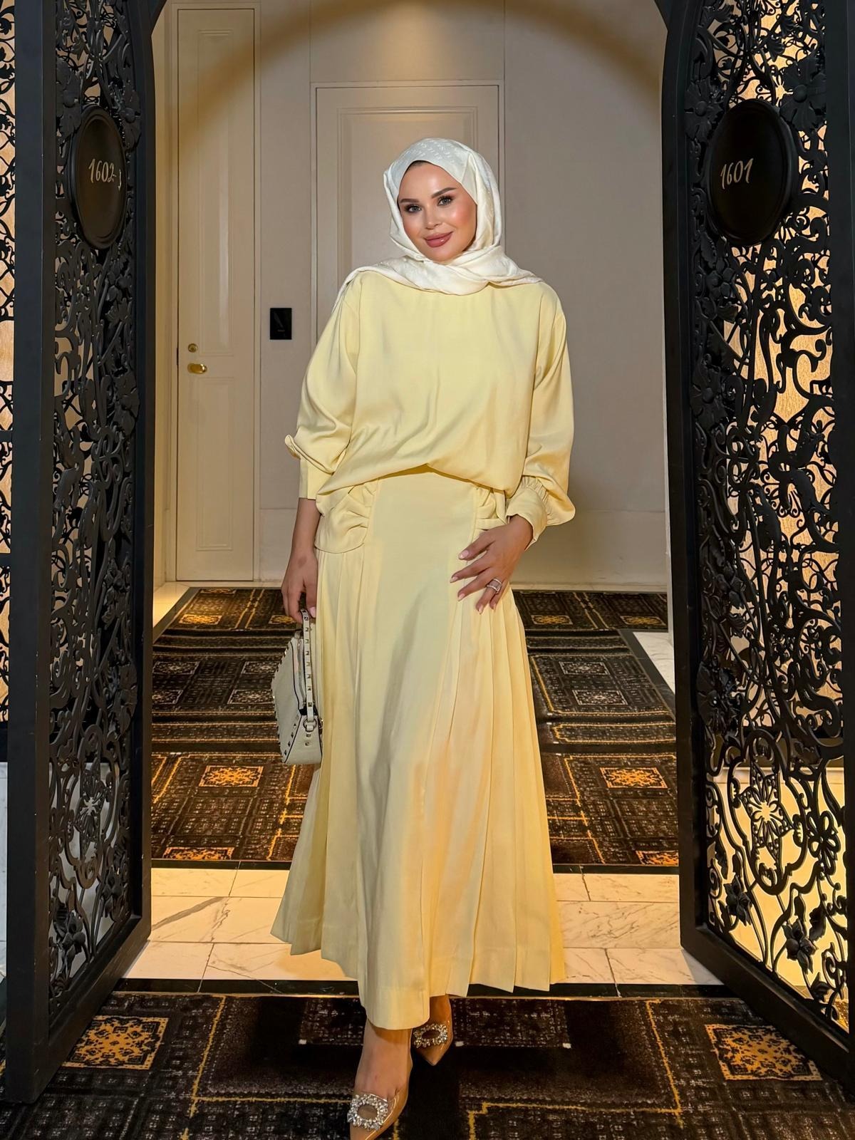 Sofia Maxi Skirt Set – Yellow