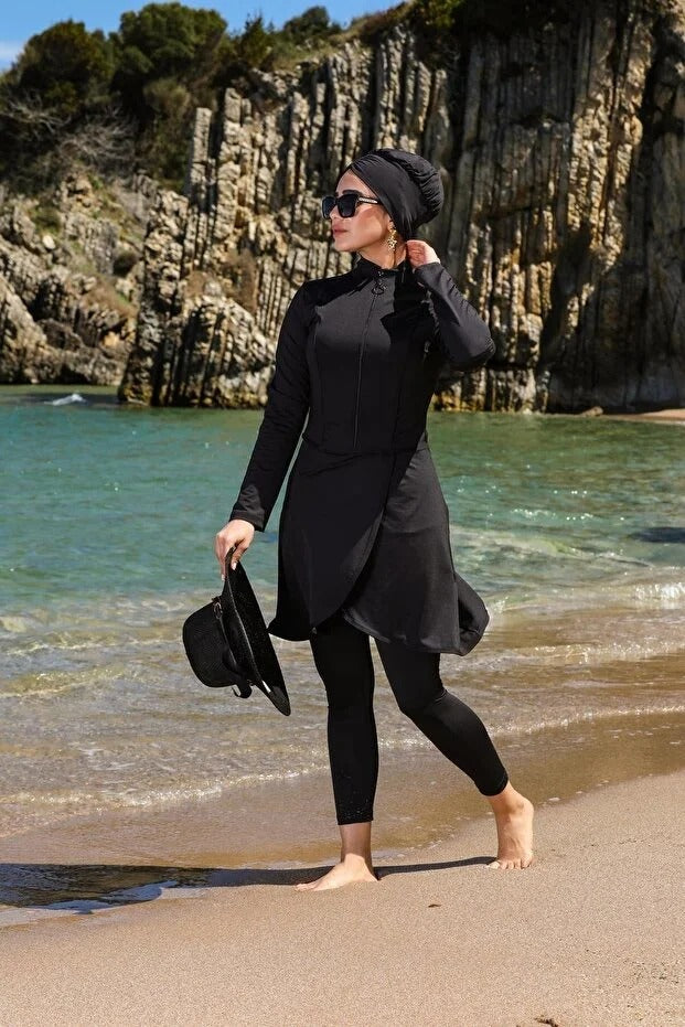 Pareo Style Full Coverage Burkini - 3 Piece Modest Swimsuit