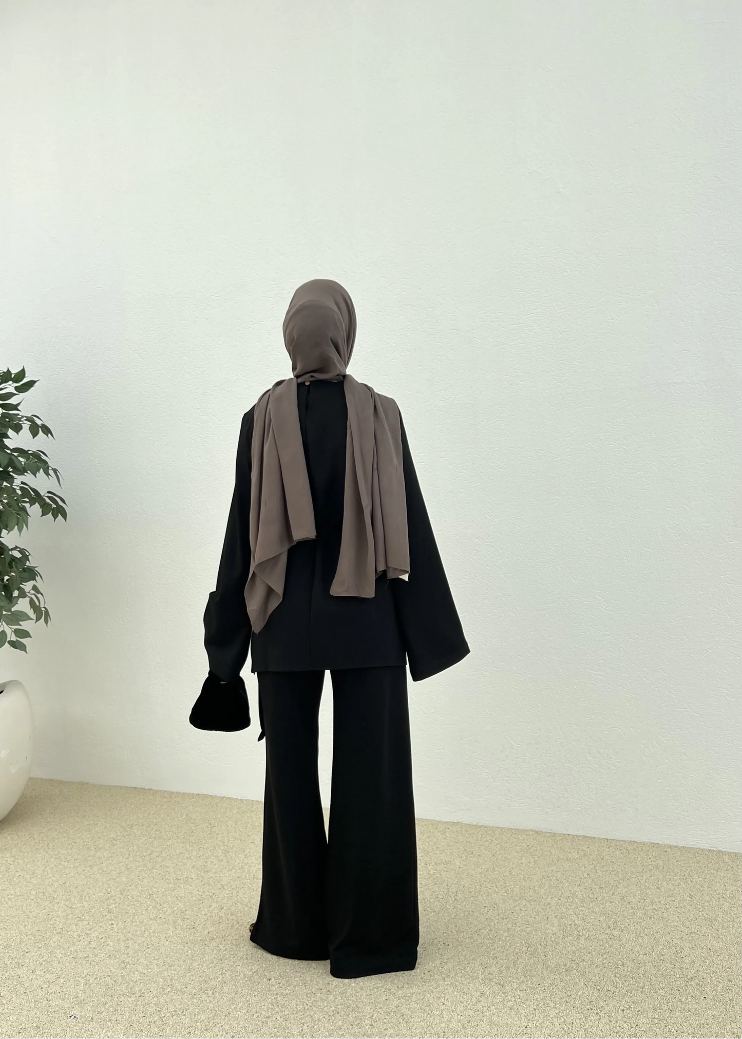 Two-Piece Modal Outfit with Asymmetrical Cut