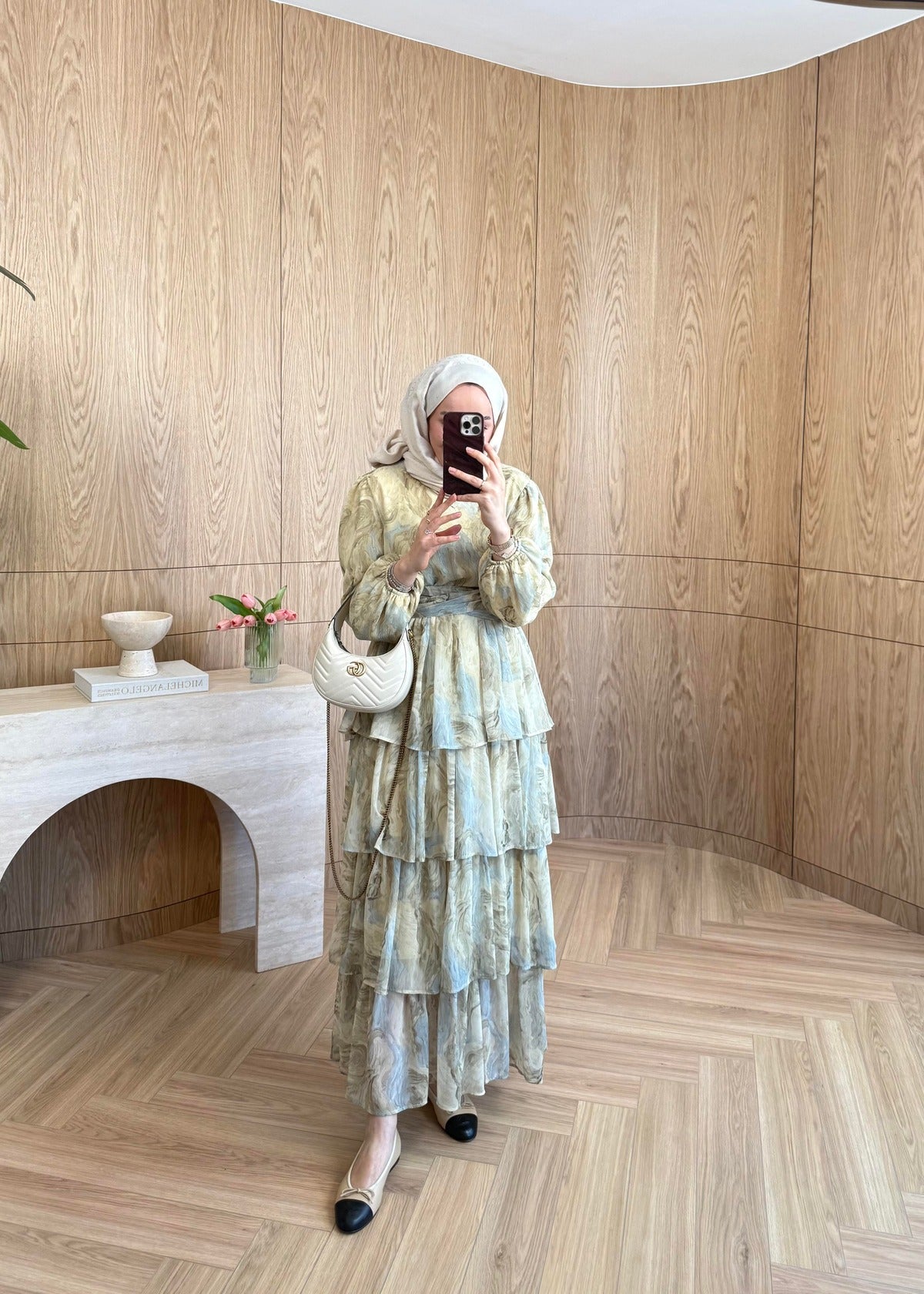 Ella Chiffon Dress – Sage