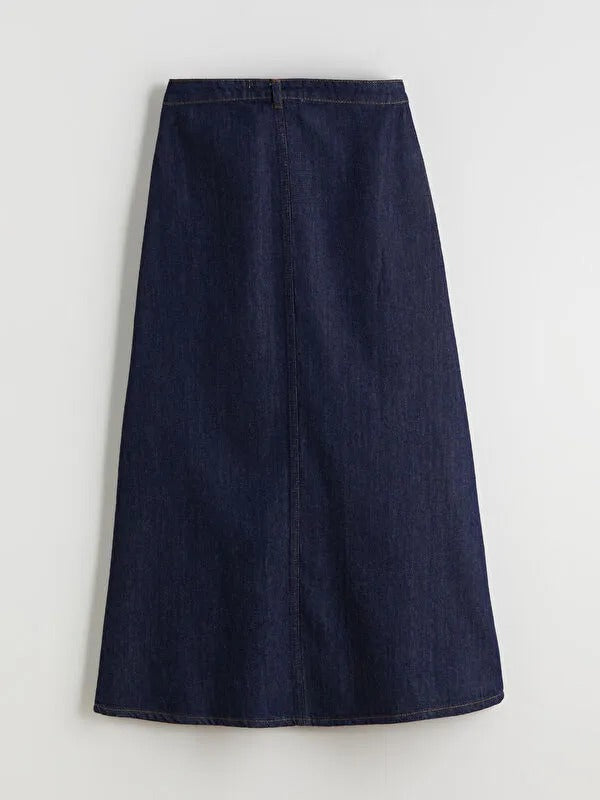 Indigo Standard Fit A-Line Jean Skirt