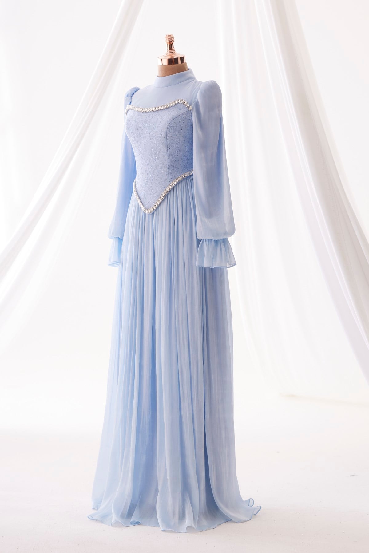 Isilay Evening Gown - Baby Blue - view 4