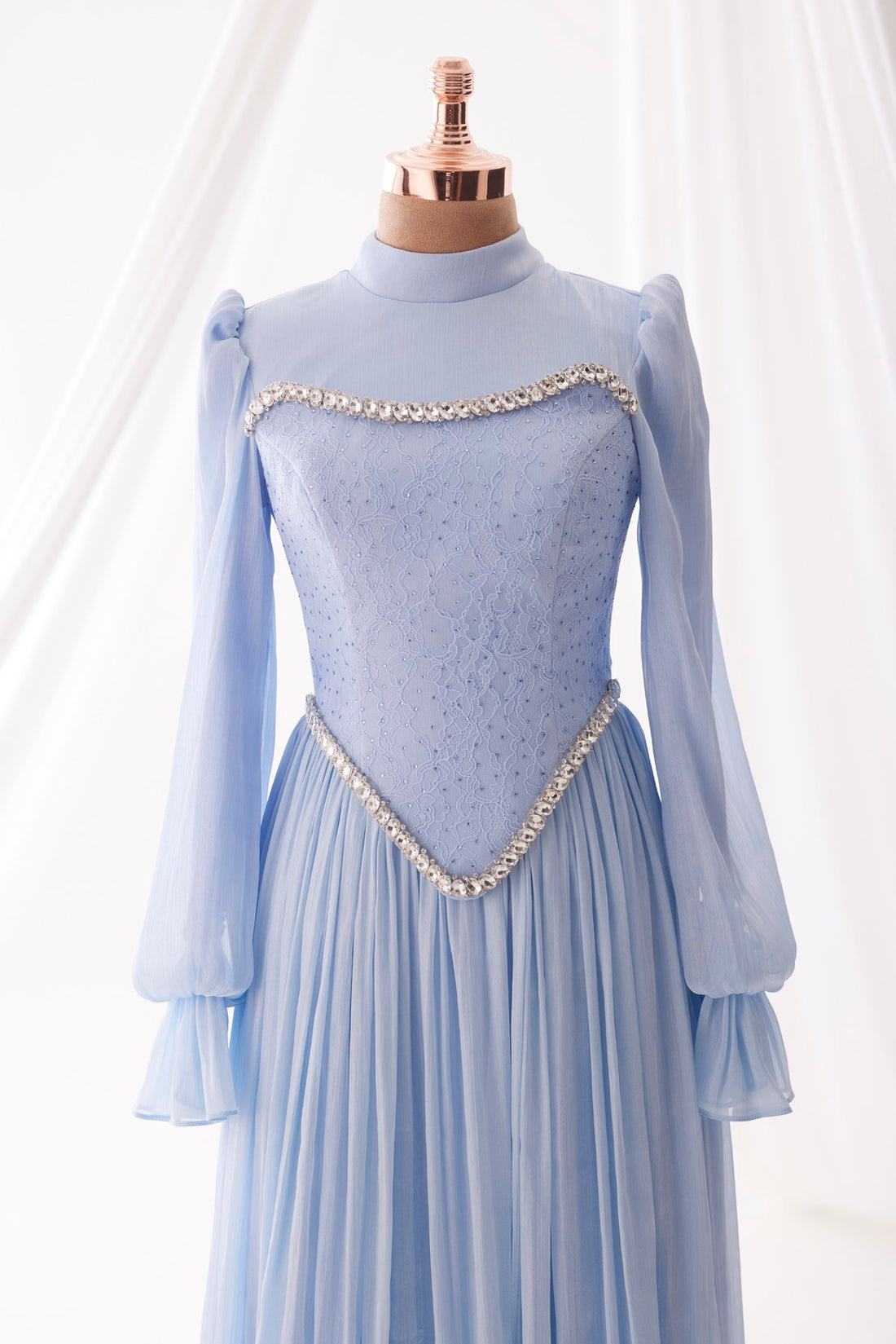 Isilay Evening Gown - Baby Blue - view 2