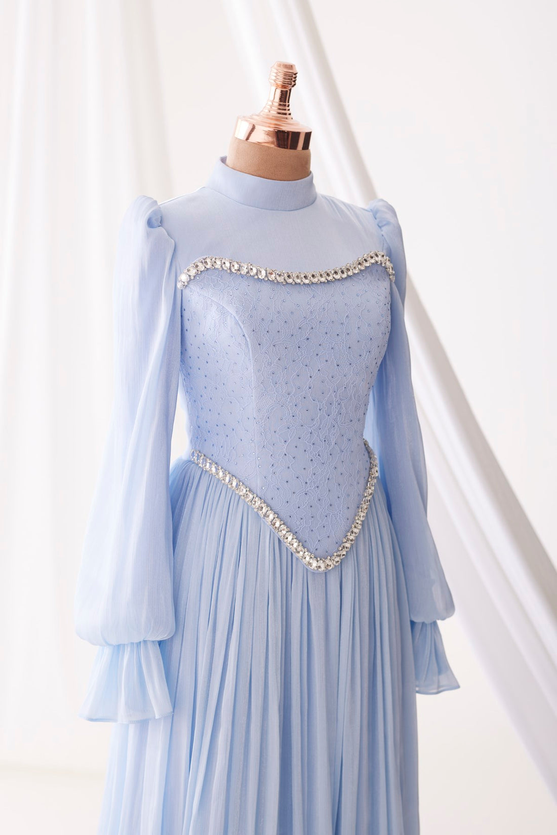 Isilay Evening Gown - Baby Blue - view 3