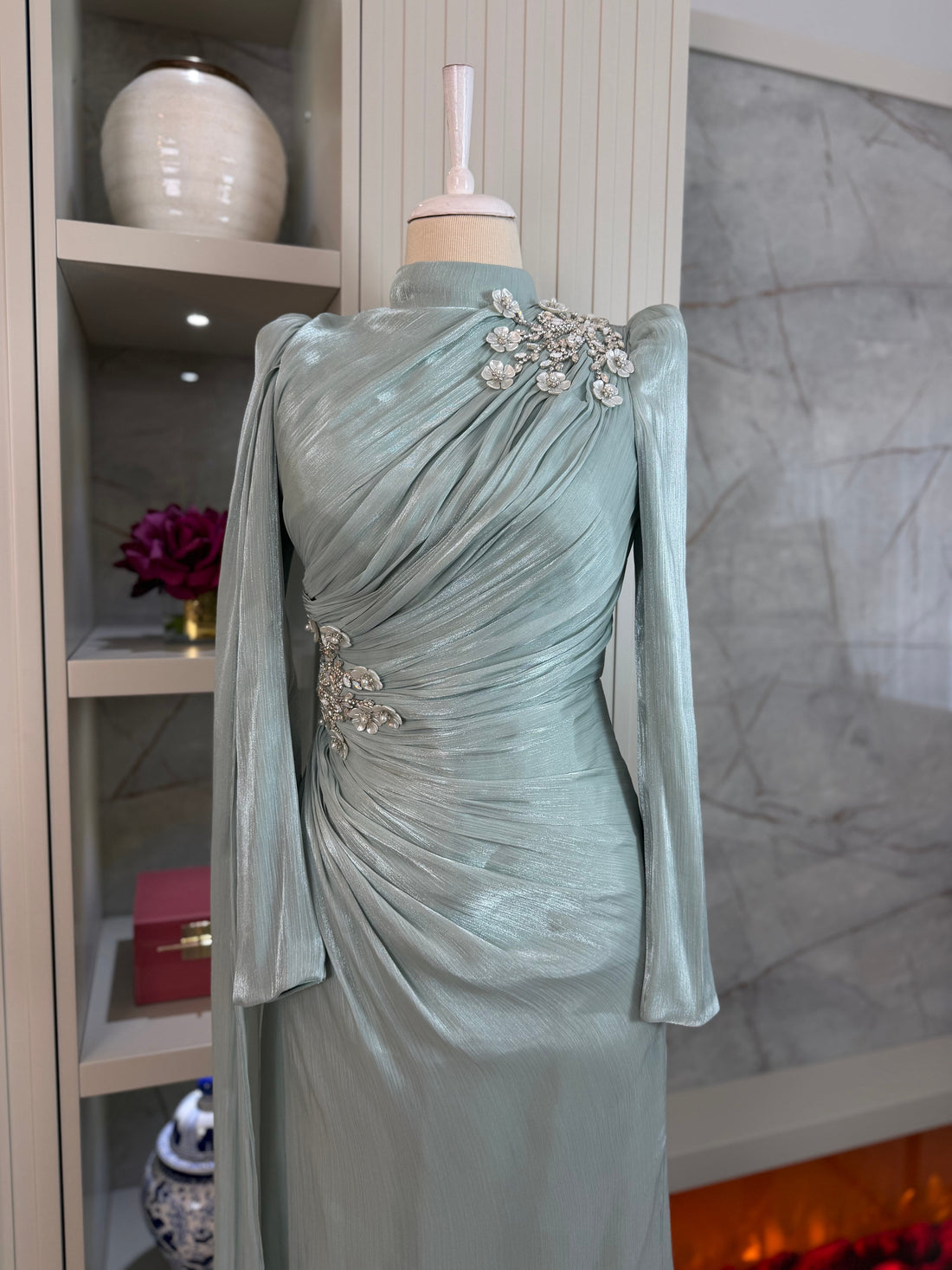 Nora Evening Dress - Mint