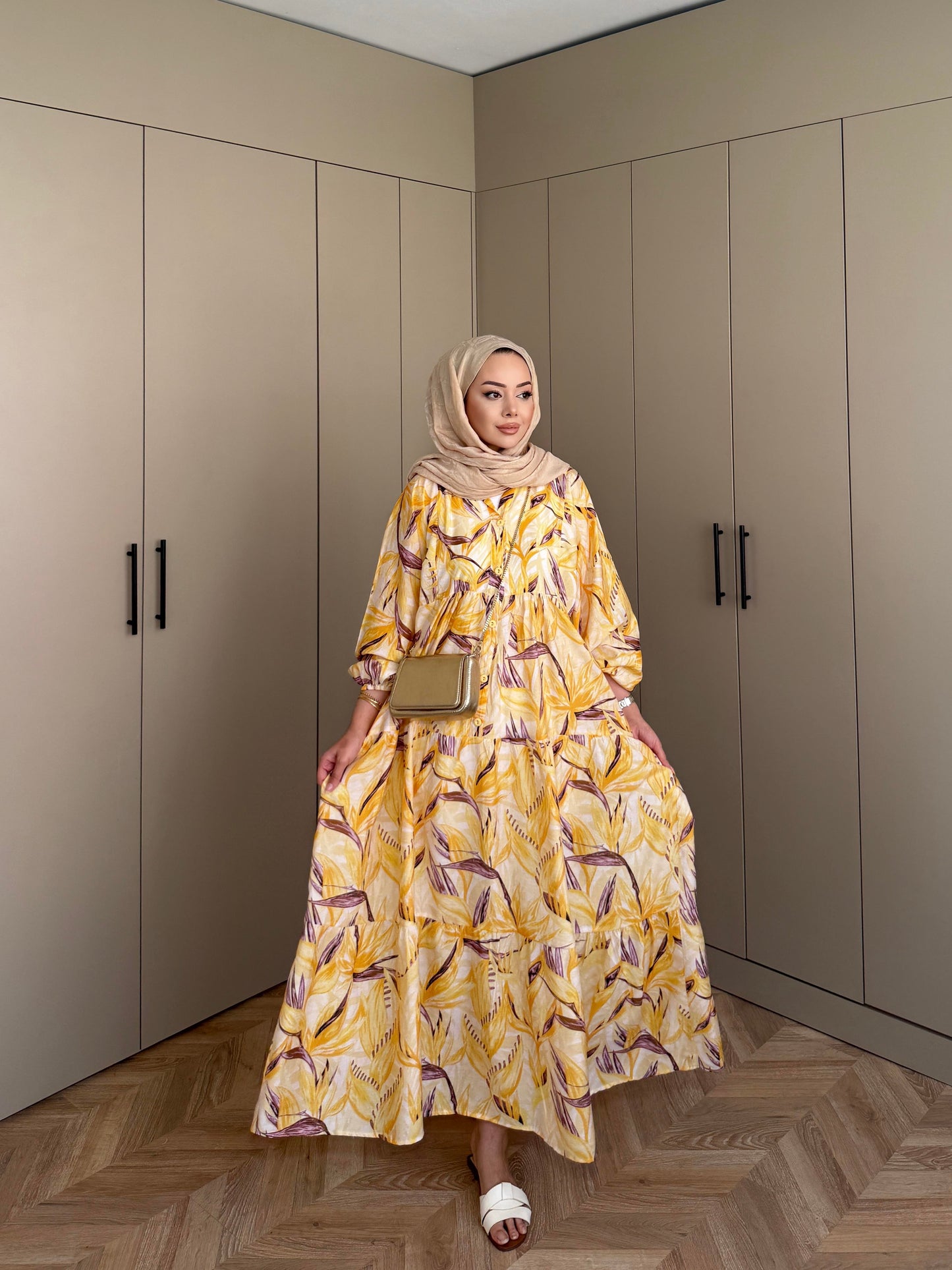 Cherry Yellow Cotton Voile Dress