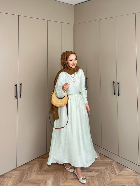 Aqua Green Skirt Set