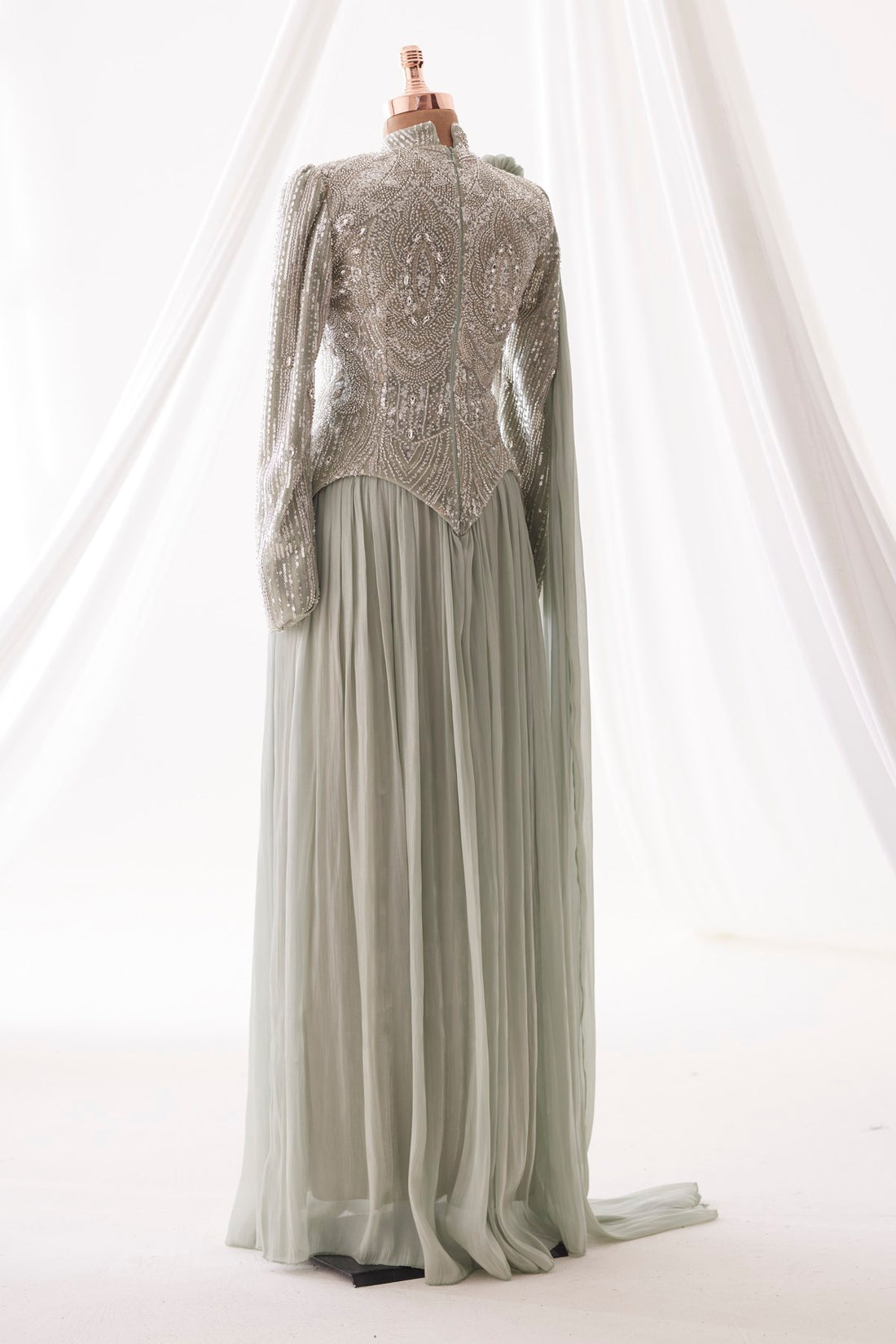 Melina Evening Gown - Mint - view 5