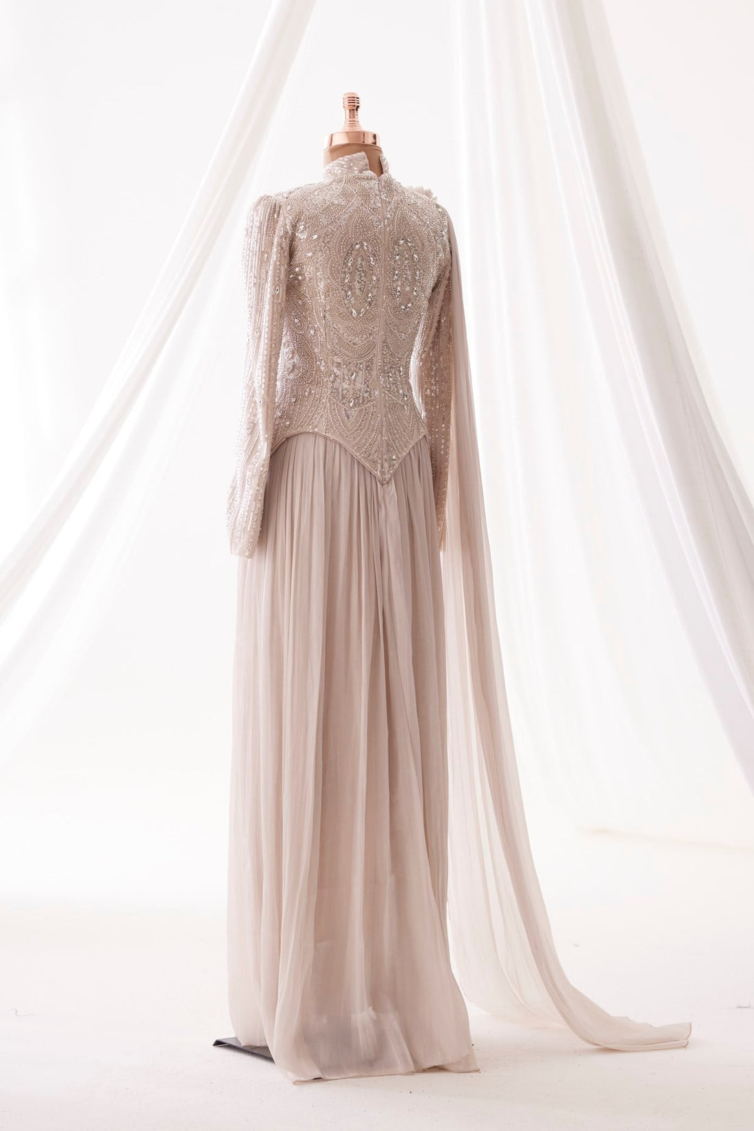 Melina Evening Gown - Powder Pink - view 5
