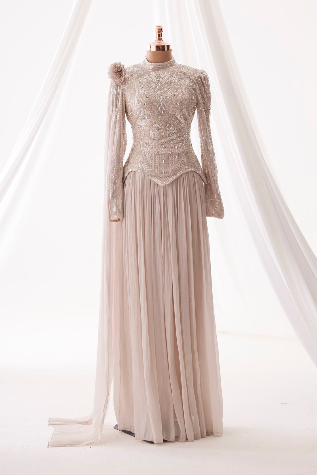 Melina Evening Gown - Powder Pink