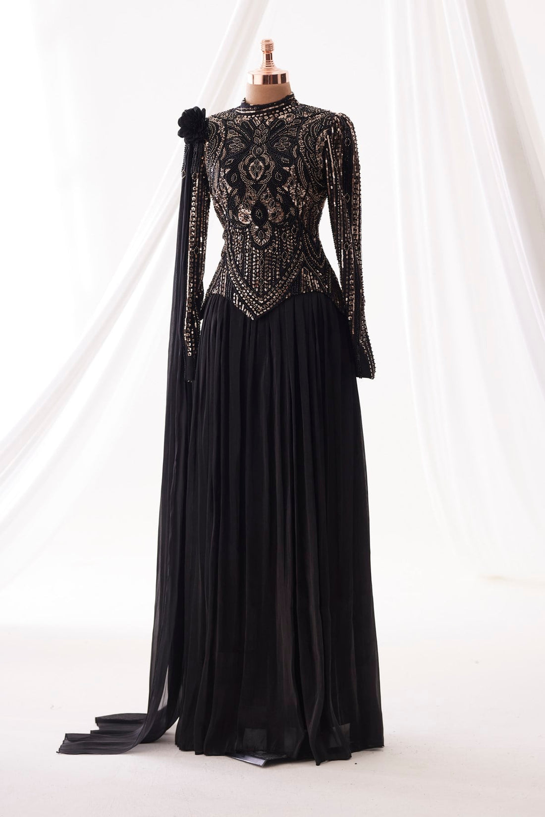 Melina Evening Gown - Black