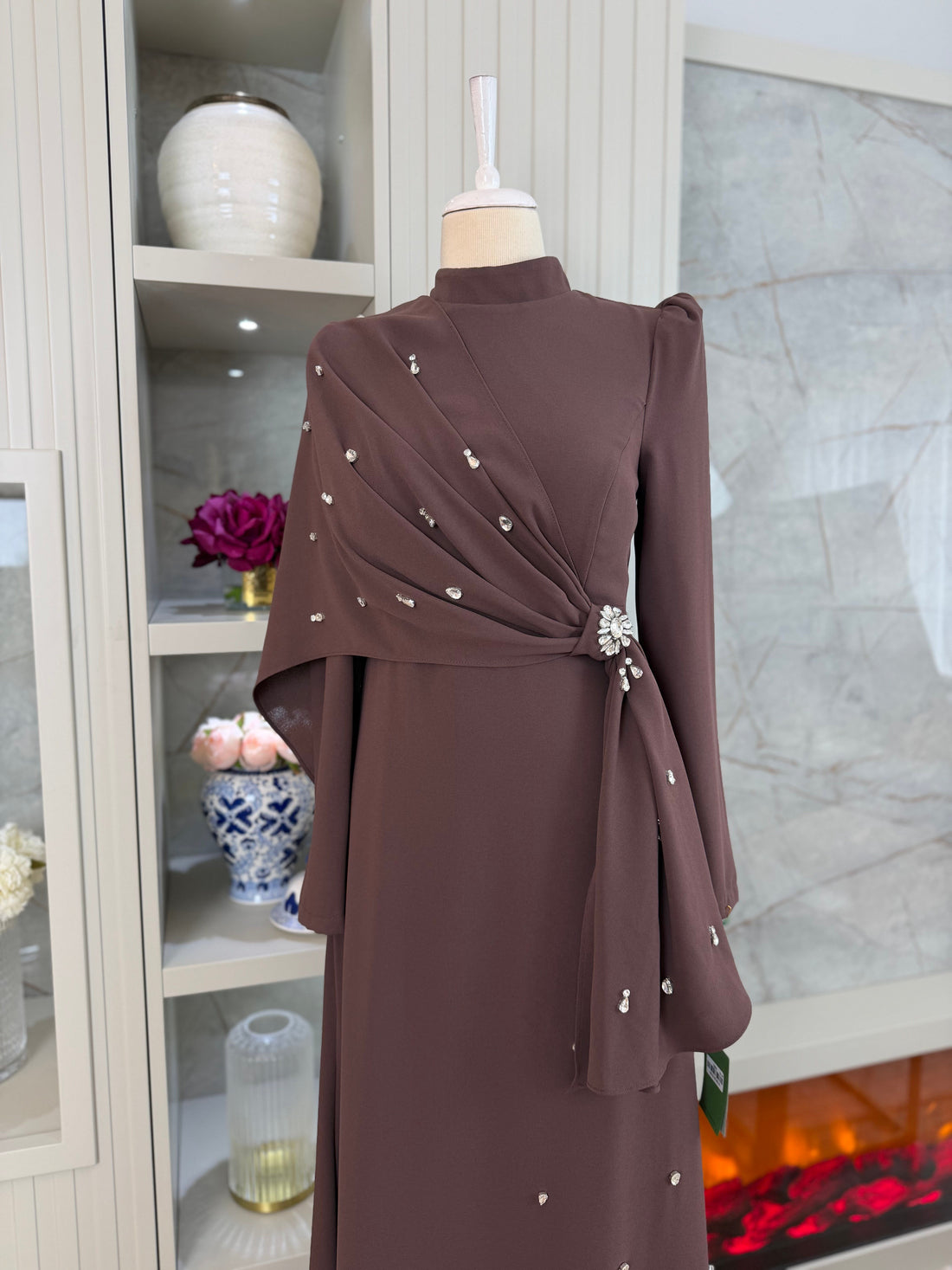 Noor Evening Dress - Mocha - view 3