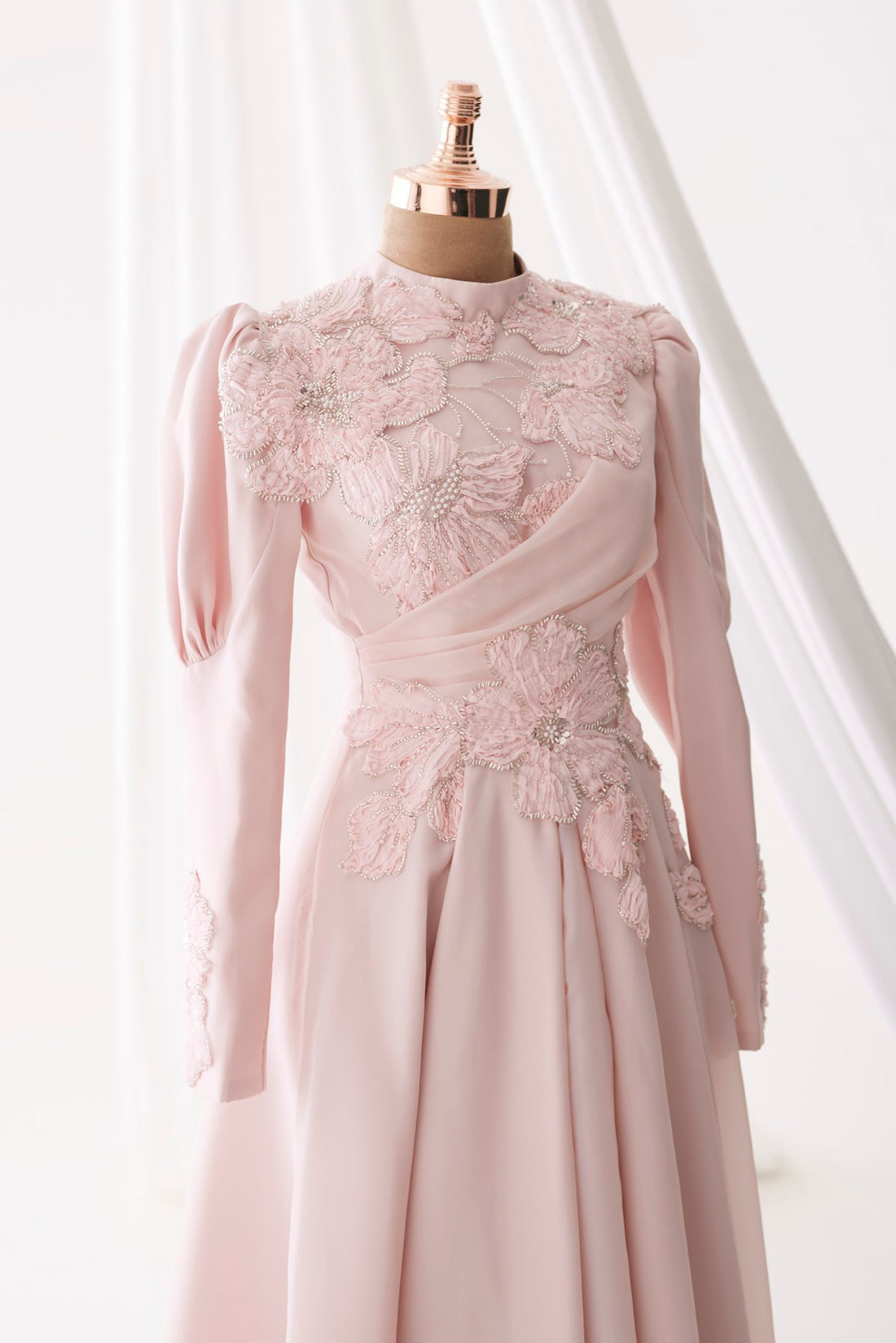 Nida Evening Gown - Powder Pink - view 3