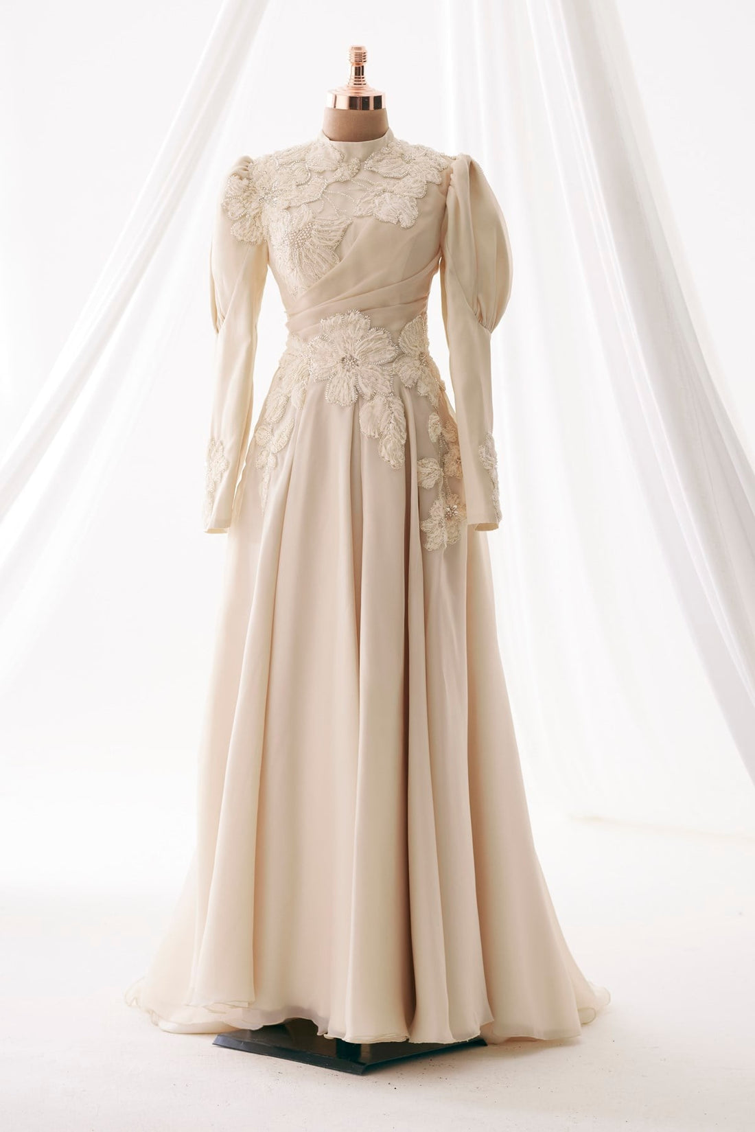 Nida Evening Gown - Beige