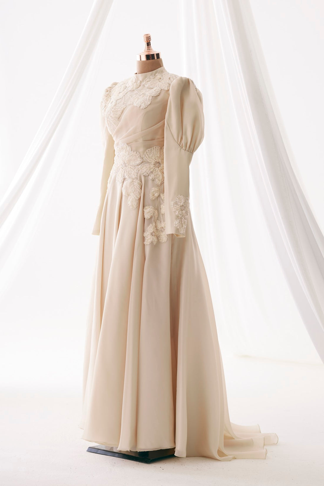 Nida Evening Gown - Beige - view 4