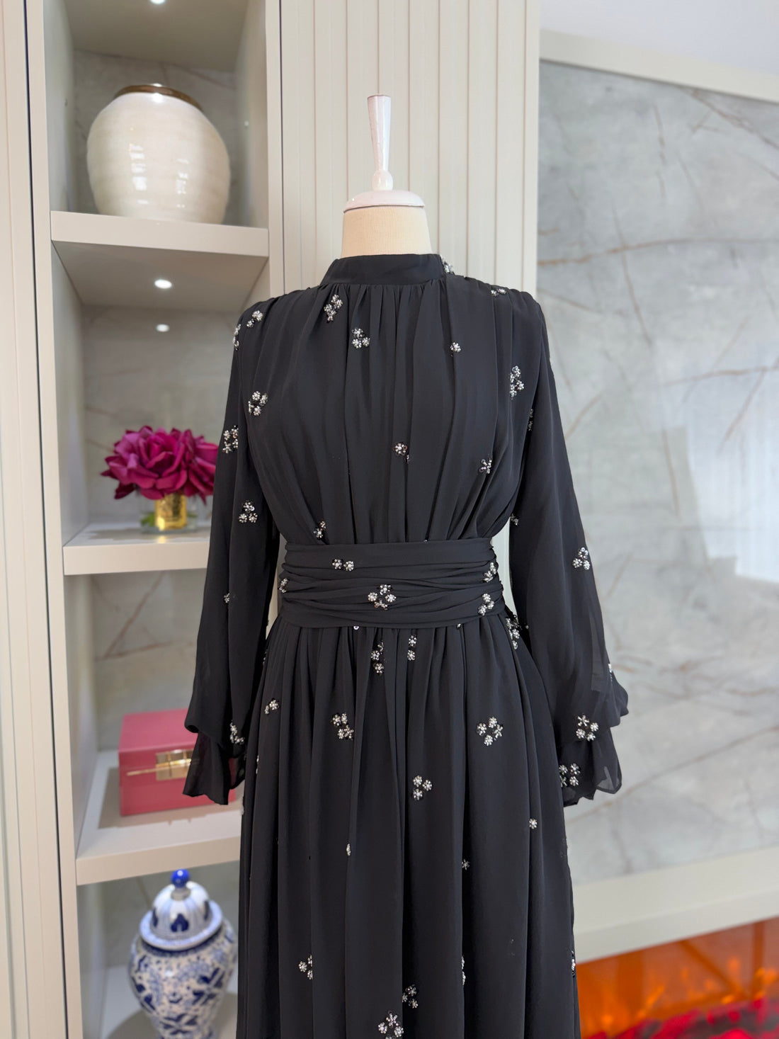 Nadia Evening Dress - Black