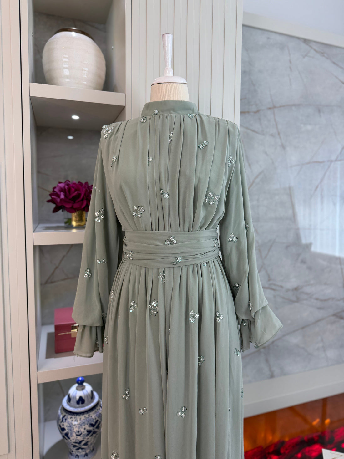 Nadia Evening Dress - Green